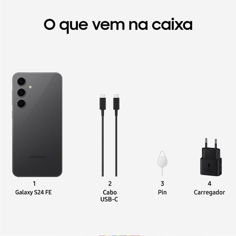 Celular Samsung Galaxy S24 FE 5G 128GB 8GB RAM Tela 6.7